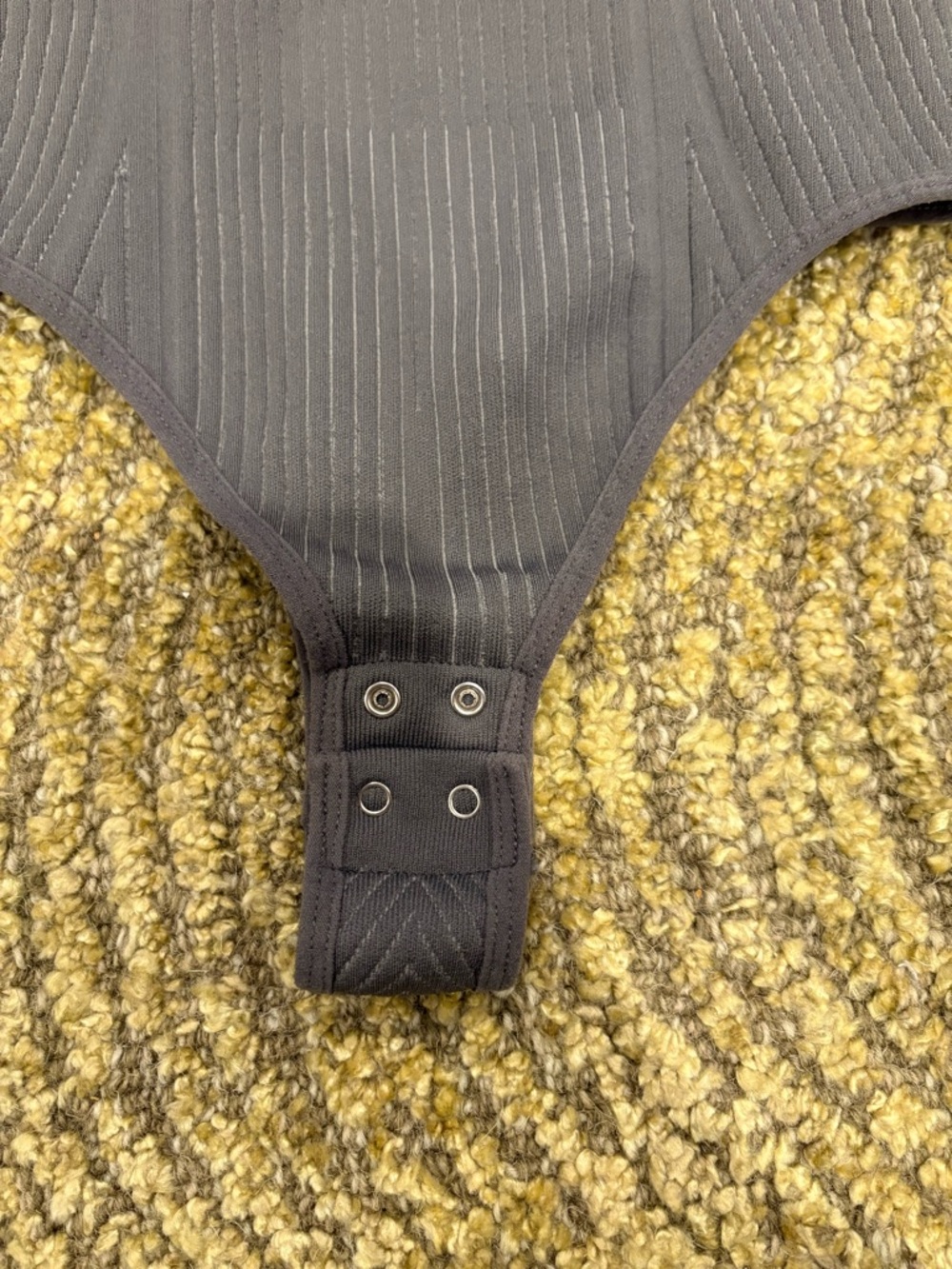 Dynamite Charcoal Ribbed Sweetheart Bodysuit - Picture 3 of 5